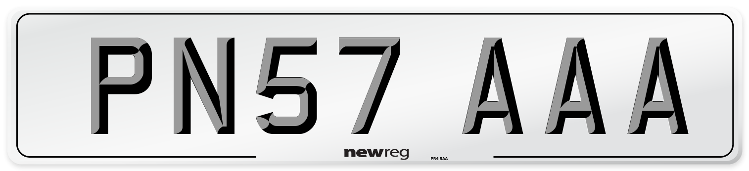 PN57 AAA Number Plate from New Reg